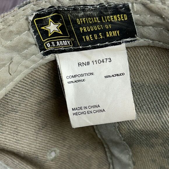 US Army Hat Official Military Cap Baseball Hat Camouflage Green Adjustable OSFM - Picture 8 of 8